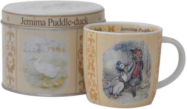 Mug in a Tin Scroll Jemima Puddle Duck